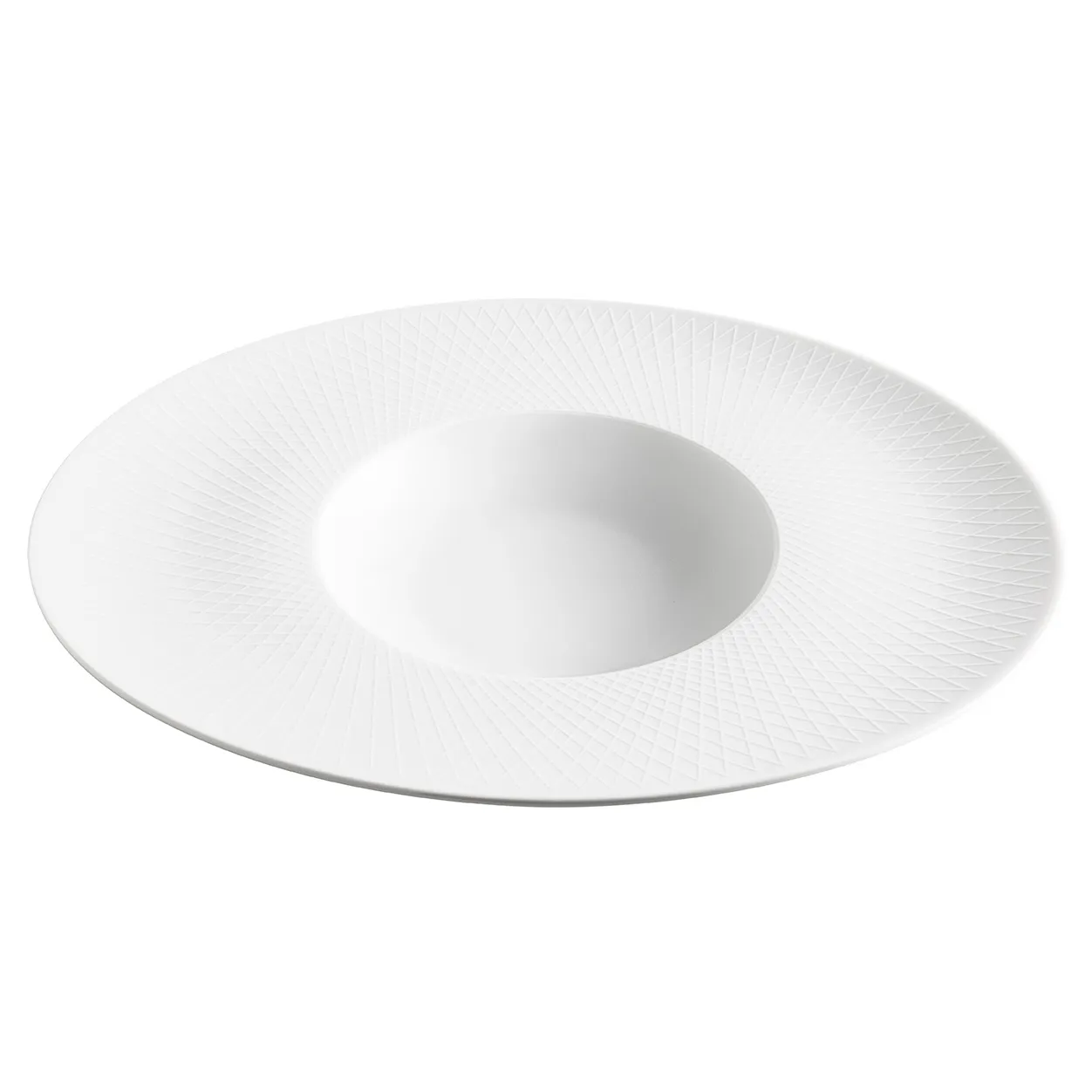 Degrenne Collection Graphique Blanc Classique White Oval Gourmet Plate 32 cm